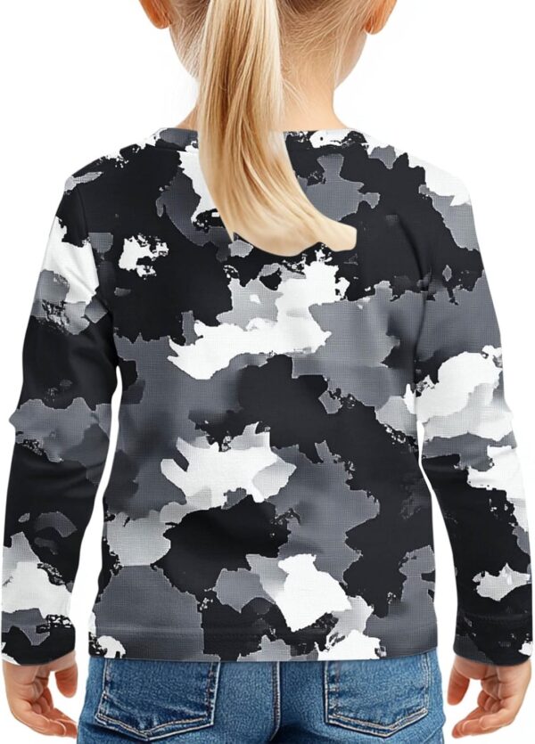 Girls Camo Hoodie Casual Twist Front Sweatshirt Graphic Leaf Printed Hoodie Cute Hooded Tween Clothes 4-13 Years - Image 4