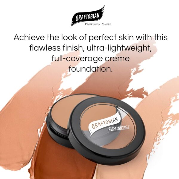 Graftobian HD Glamour Crème Foundation 1/2oz, Weightless Full Coverage Makeup, 65 Inclusive Shades, For All Skin Types, Natural or Full-Glam Looks, For Professionals and Beginners, Leading Lady - Image 3