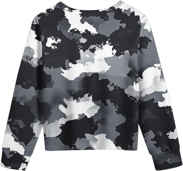 Girls Camo Hoodie Casual Twist Front Sweatshirt Graphic Leaf Printed Hoodie Cute Hooded Tween Clothes 4-13 Years - Image 5