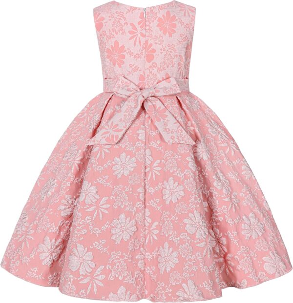 Girls Dress with Bow Design Girl Party Dress Birthday Dress Girl Suitable for Children 2-14 Years Old - Image 3