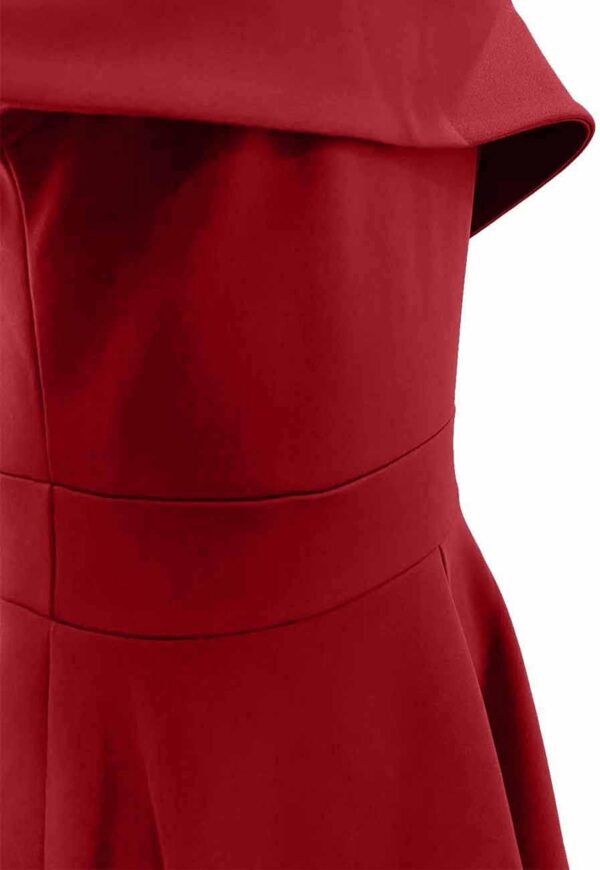 Girls Elegant Princess Cold Shoulder Fold Pleated High Waist Flared A Line Party Dresses,8-14 Years - Image 9