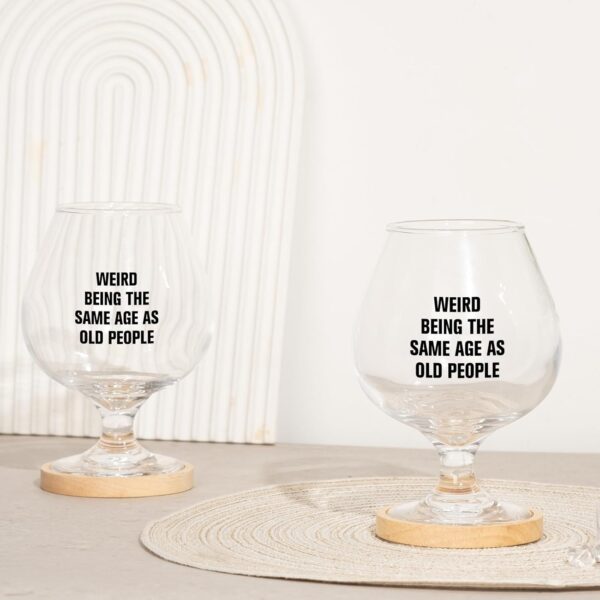 Gifts for Men Women,Weird Being The Same Age As Old People Beer Wine Glass Funny Gag Gifts Ideas for Dad Mom Grandpa Grandma Husband Wife Uncle,40th 50th 60th Birthday Gifts - Image 8