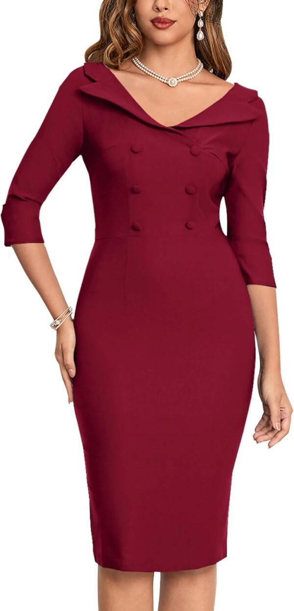 MUXXN Women's Classic Vintage Sweetheart Neckline Cocktail Prom Tea Dress - Image 4