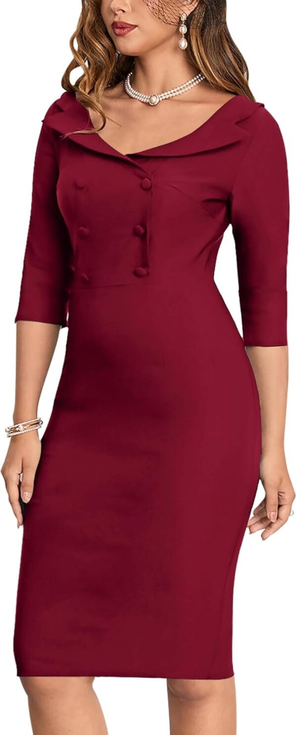 MUXXN Women's Classic Vintage Sweetheart Neckline Cocktail Prom Tea Dress - Image 5