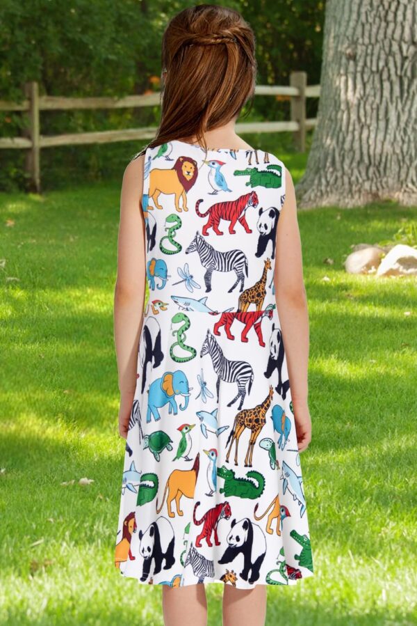 RAISEVERN Girls Dresses Sleeveless Summer Casual Swing Sundress for 4-15 Years - Image 6