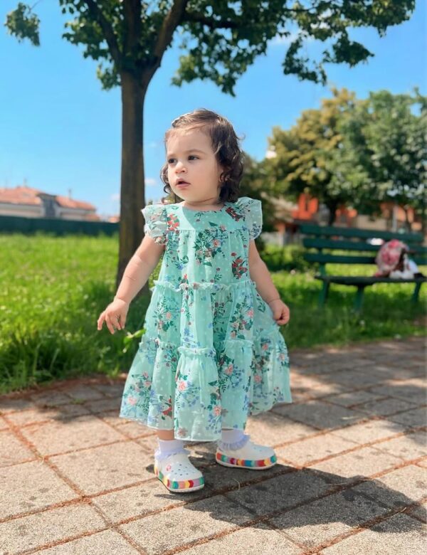 AGQT Toddler Girls Ruffle Dress Sleeveless Flower Girls Swiss Dots Flowy Pleated Party Dress Easter Dresses Size 1-6T - Image 3