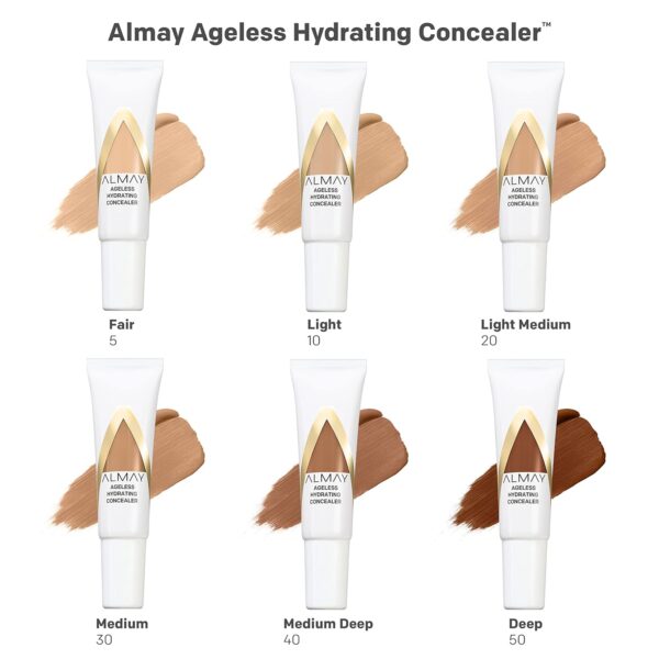 Almay Anti-Aging Concealer, Face Makeup with Hyaluronic Acid, Niacinamide, Vitamin C & E, Hypoallergenic-Fragrance Free, 010 Light, 0.37 Fl Oz (Pack of 1) - Image 8