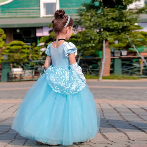 Princess Belle Dress up Halloween Fairy Costume for Toddler Girls, Special Occasion Dresses Birthday Party, Yellow - Image 6