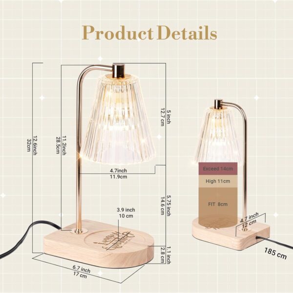 Birthday Gifts for Women, Candle Warmer Lamp with Timer, Unique Birthday Gifts for Wife Mom Friends Sister, 20th 30th 40th 50th 60th Year Old Gift Ideas - Image 7