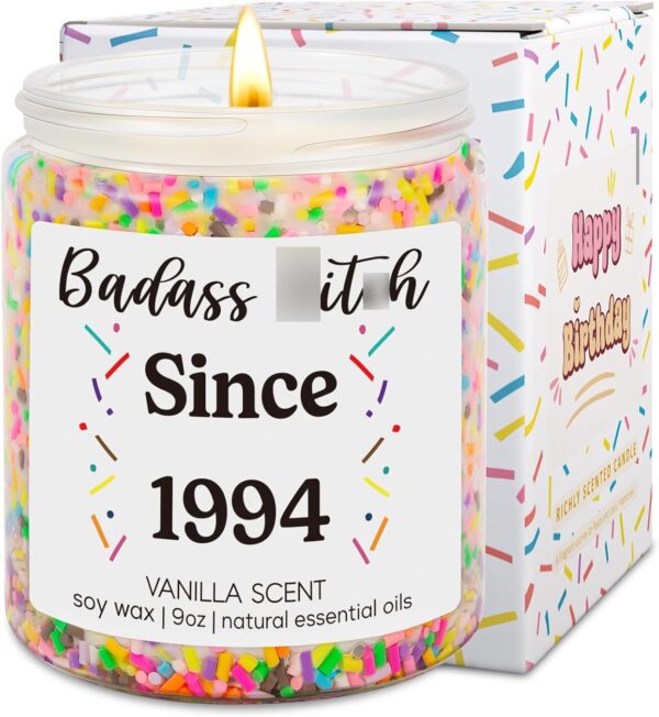 LEADO 31st Birthday Candle for Her, 31 Year Old Birthday Gifts for Women - Happy 1994 Bday Candles, Turning Thirty-One Presents, Funny Cool Gifts for 31 Year Old Woman, Female, Best Friend, Sister - Image 2