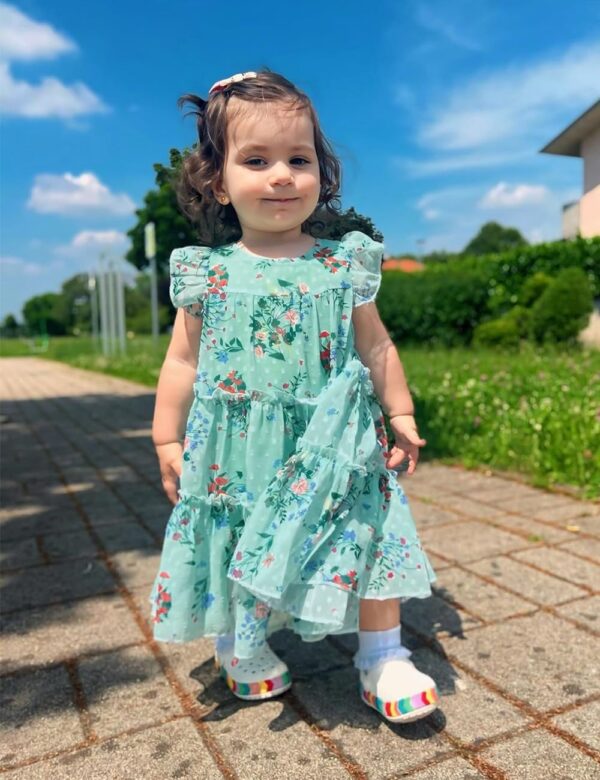 AGQT Toddler Girls Ruffle Dress Sleeveless Flower Girls Swiss Dots Flowy Pleated Party Dress Easter Dresses Size 1-6T - Image 4