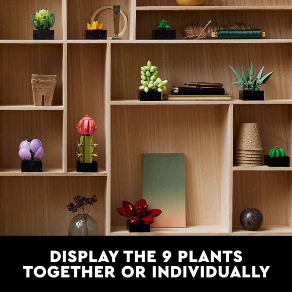 LEGO Botanicals Succulents - Gift for Mother's Day - Artificial Indoor Plant Building Set for Home, Kitchen, Desk Decor Adults Ages 18+ - 10309 - Image 4