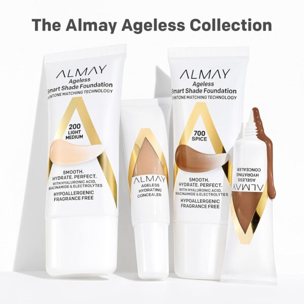 Almay Anti-Aging Concealer, Face Makeup with Hyaluronic Acid, Niacinamide, Vitamin C & E, Hypoallergenic-Fragrance Free, 010 Light, 0.37 Fl Oz (Pack of 1) - Image 7