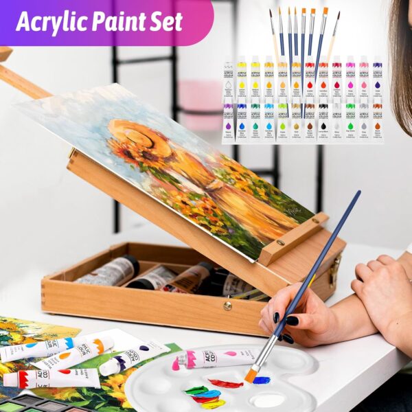 iBayam Gifts for Kids Teens Girls Women, 195-Pack Arts and Crafts Supplies for Adults Kids, Art Kits Paint Set for Acrylic Oil Watercolor Canvas Ceramic Rock Eggs Egg Tempera, Easter Basket Stuffers - Image 8