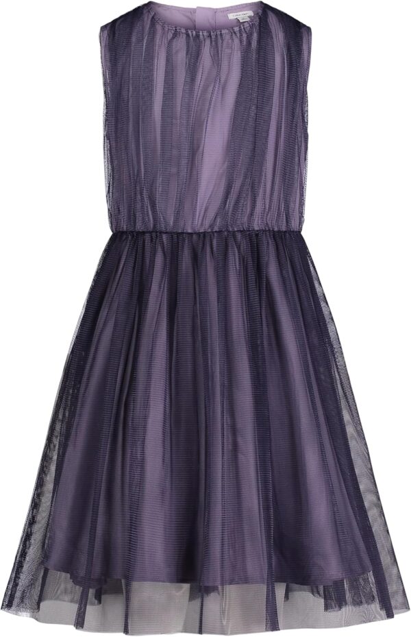 Calvin Klein Girls' Sleeveless Party Dress, Fit and Flare Silhouette, Round Neckline & Back Zip Closure - Image 2