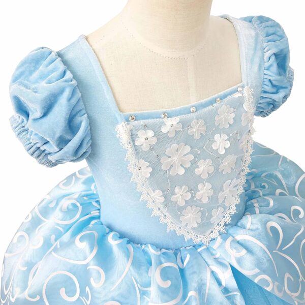 Princess Belle Dress up Halloween Fairy Costume for Toddler Girls, Special Occasion Dresses Birthday Party, Yellow - Image 4