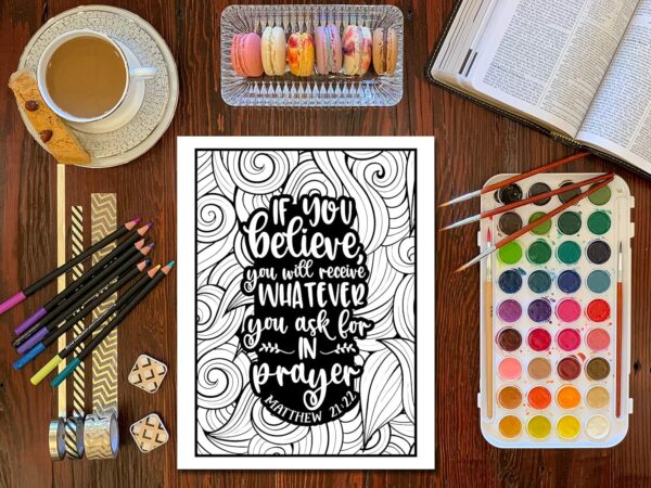 Bible Verse Coloring Book for Girls - Image 8
