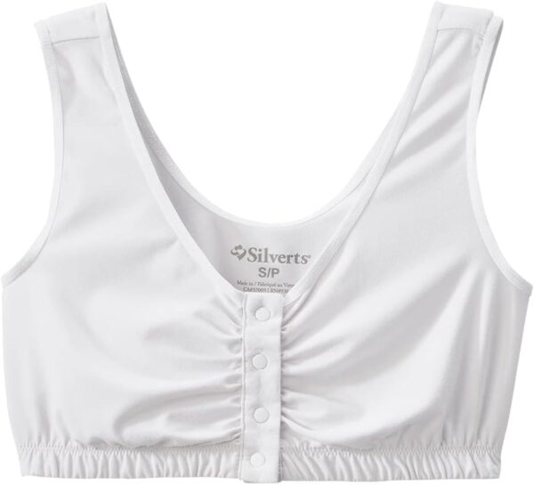 Silverts Front Closure Bra - Comfortable Adaptive Front Snap Bra for Elderly - Wide Straps, Underwire & Padding Free - Image 2