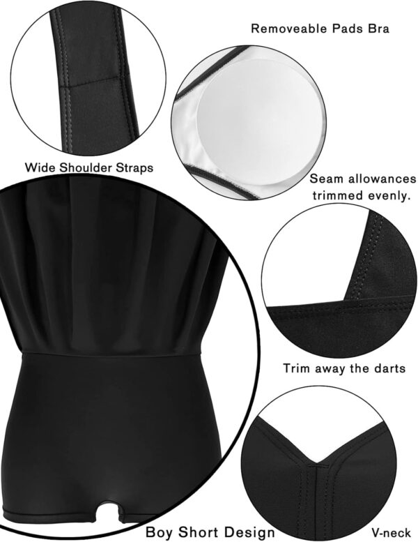 AONTUS Plus Size Hawaiin Swimsuits for Women Swimwear Long Torso Tummy Control Swimdress - Image 5