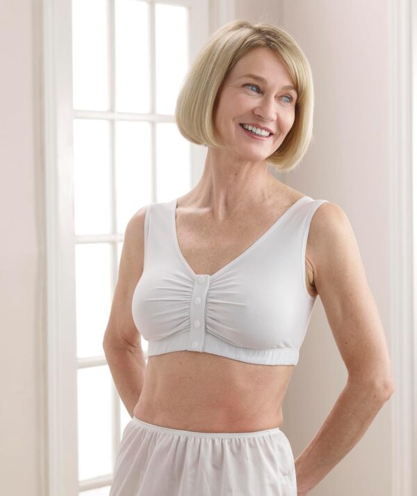 Silverts Front Closure Bra - Comfortable Adaptive Front Snap Bra for Elderly - Wide Straps, Underwire & Padding Free - Image 5