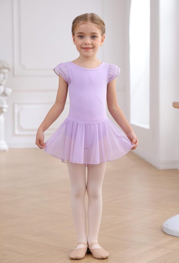 Ballet Leotards for Girls Toddler Dance Leotards Short/Long Sleeve Skirt Ballerina Outfits - Image 3