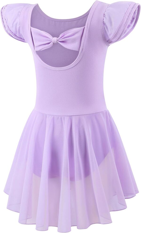 Ballet Leotards for Girls Toddler Dance Leotards Short/Long Sleeve Skirt Ballerina Outfits - Image 2
