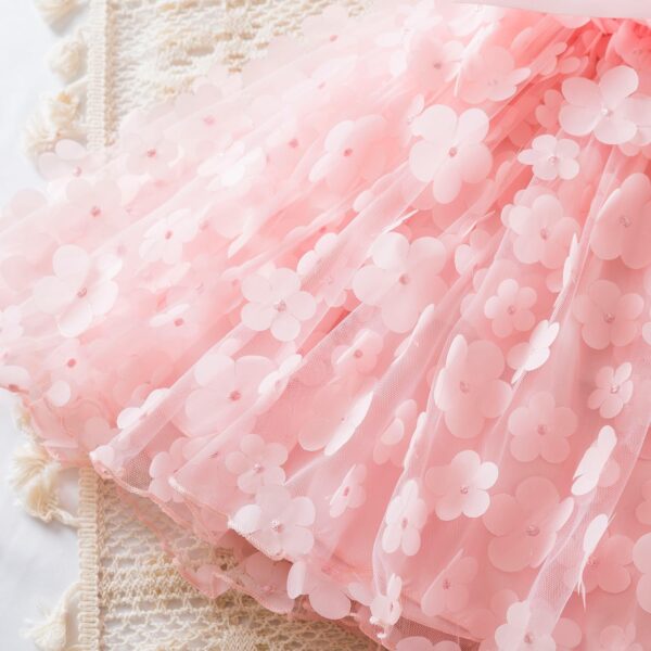 NNJXD Girls' Tulle Flower Princess Wedding Dress for Toddler and Baby Girl - Image 6