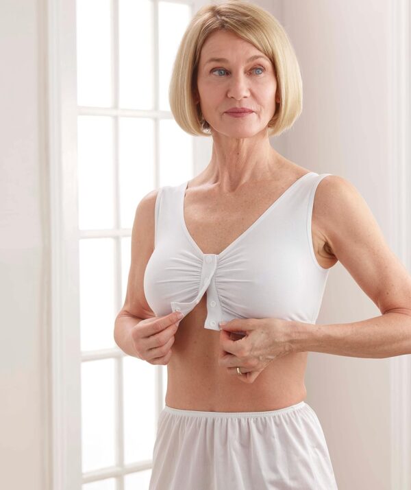 Silverts Front Closure Bra - Comfortable Adaptive Front Snap Bra for Elderly - Wide Straps, Underwire & Padding Free - Image 6