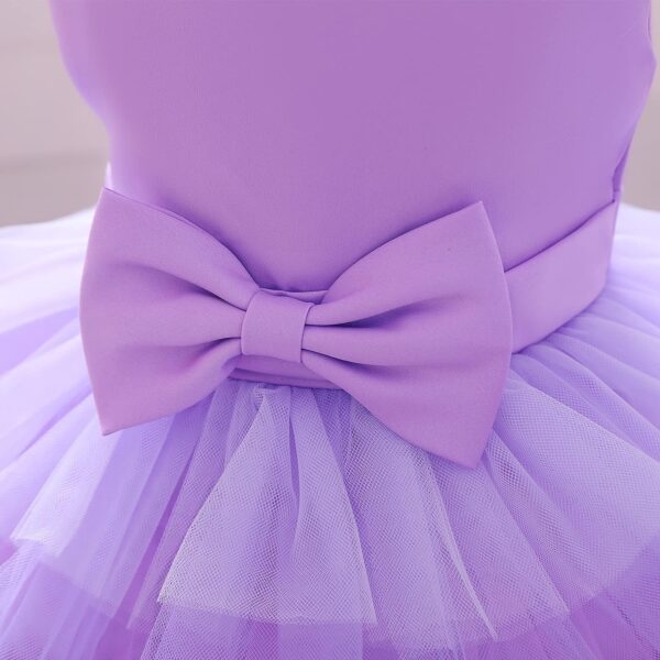 Flower Baby Girl Lace Dress Toddler Tulle Sleeveless Bow Princess Party Wedding Pageant Bridesmaid (0-6T) - Image 6