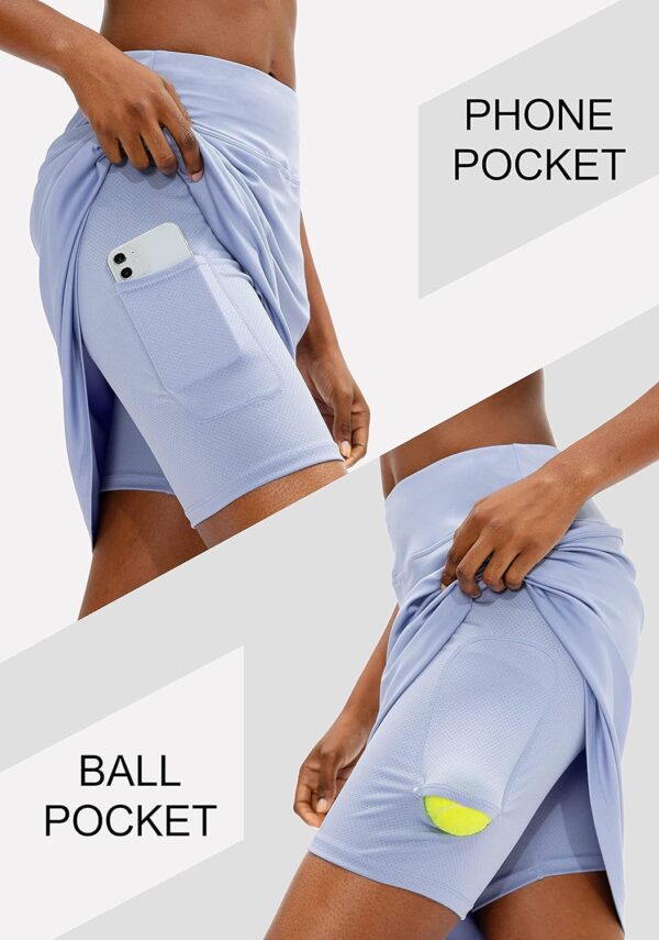 Viodia Women's 20" Knee Length Skorts Skirts UPF50+ Athletic Tennis Golf Skirt for Women Casual Summer Skirts - Image 4