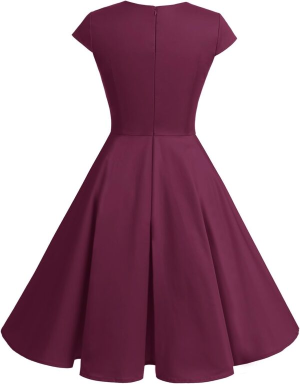 Bbonlinedress Women Short 1950s Retro Vintage Cocktail Party Swing Dresses - Image 4