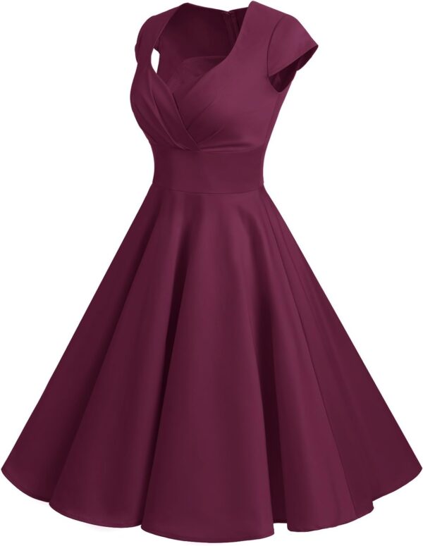 Bbonlinedress Women Short 1950s Retro Vintage Cocktail Party Swing Dresses - Image 3