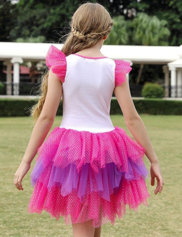 Spring/Autumn Unicorn Birthday Party Princess Girl Dresses Long Sleeve Girls Outfits - Image 4