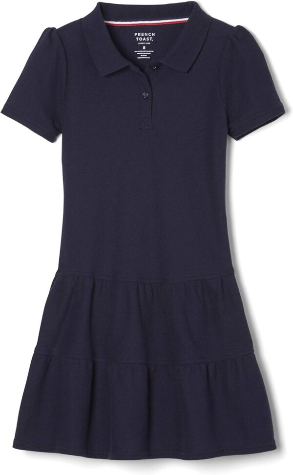 French Toast Girls' Ruffle Pique Polo Dress - Image 4