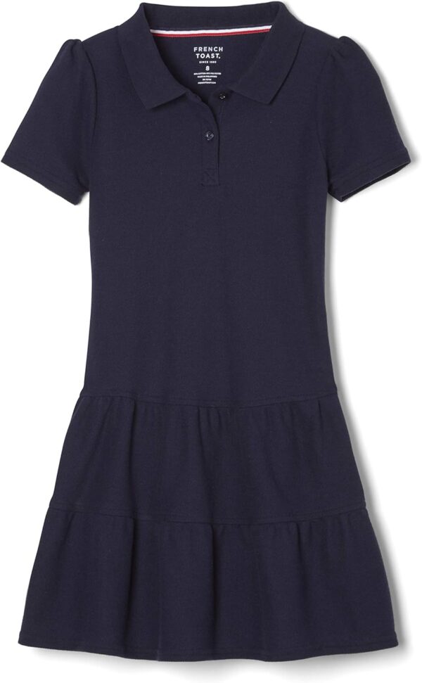 French Toast Girls' Ruffle Pique Polo Dress - Image 2